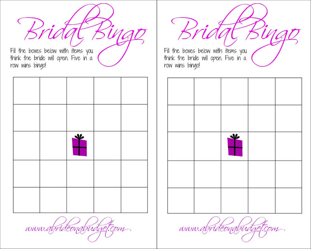 001 Free Bridal Bingo Printable Template Ideas Amazing Blank Intended For Blank Bridal Shower Bingo Template