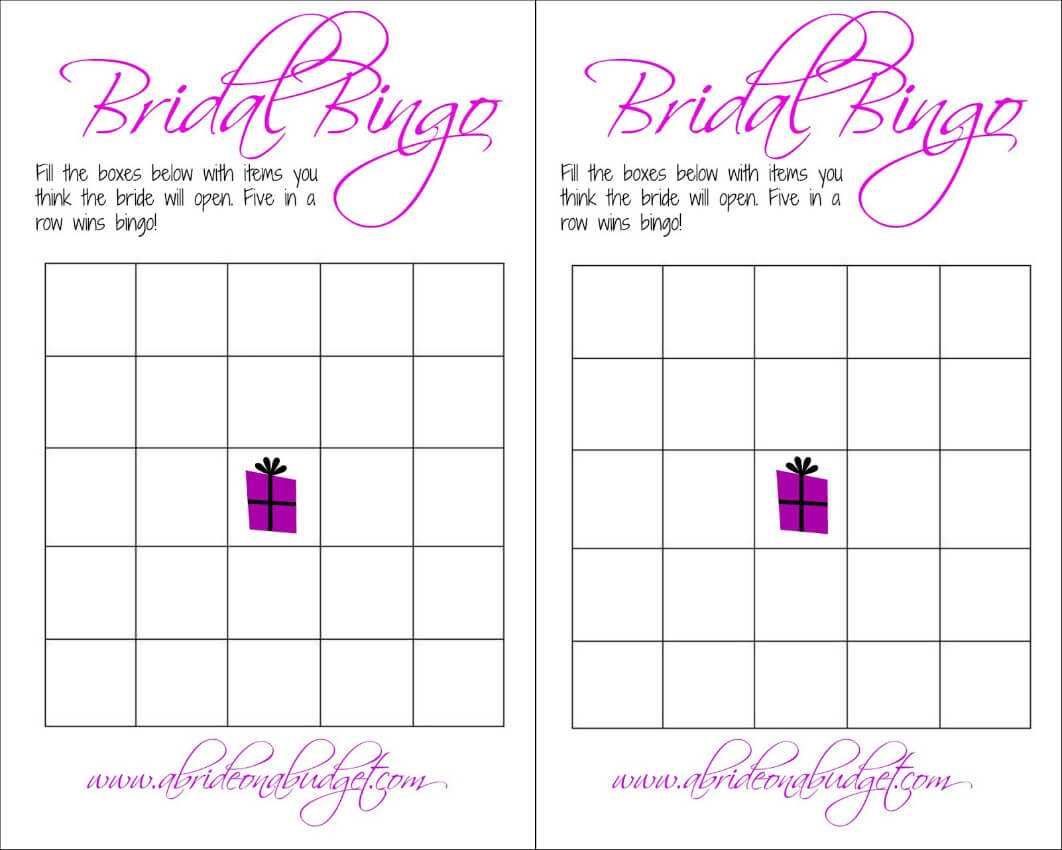 001 Free Bridal Bingo Printable Template Ideas Amazing Blank Intended For Blank Bridal Shower Bingo Template