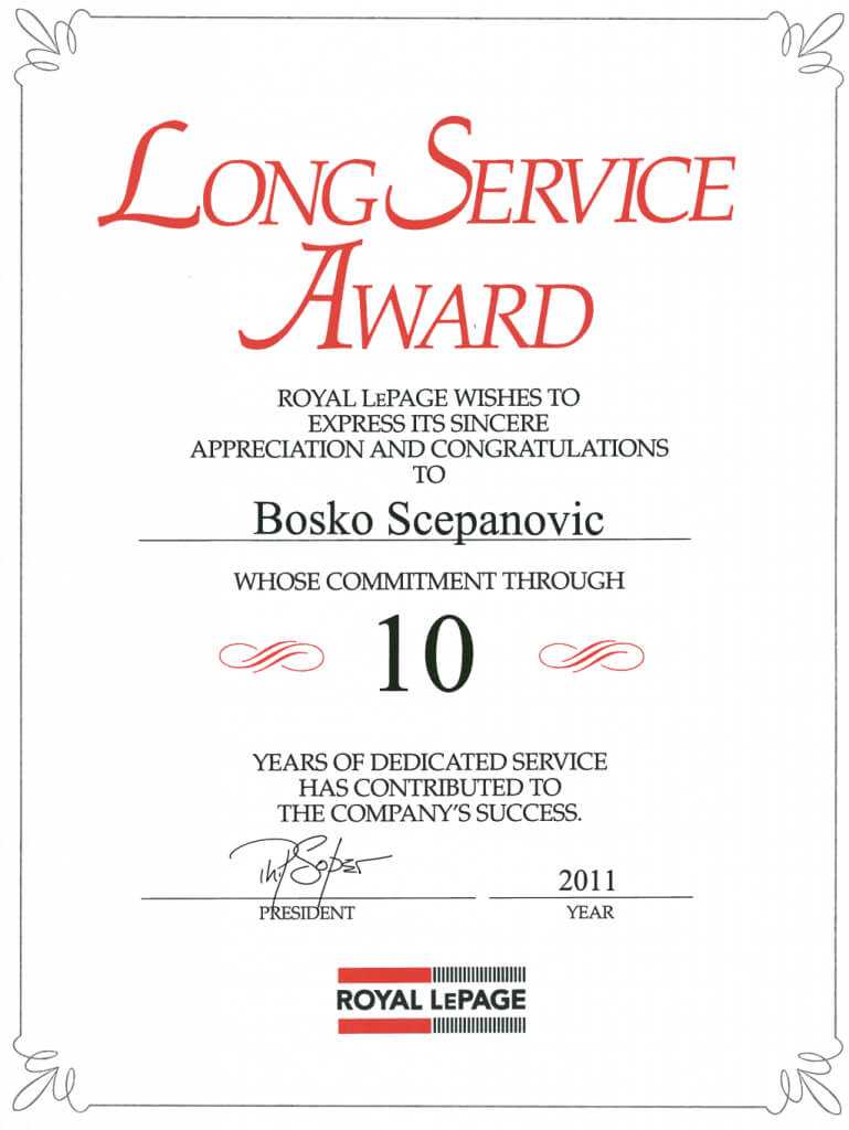 001 Years Of Service Certificate Template Ideas Best Pertaining To Certificate For Years Of Service Template