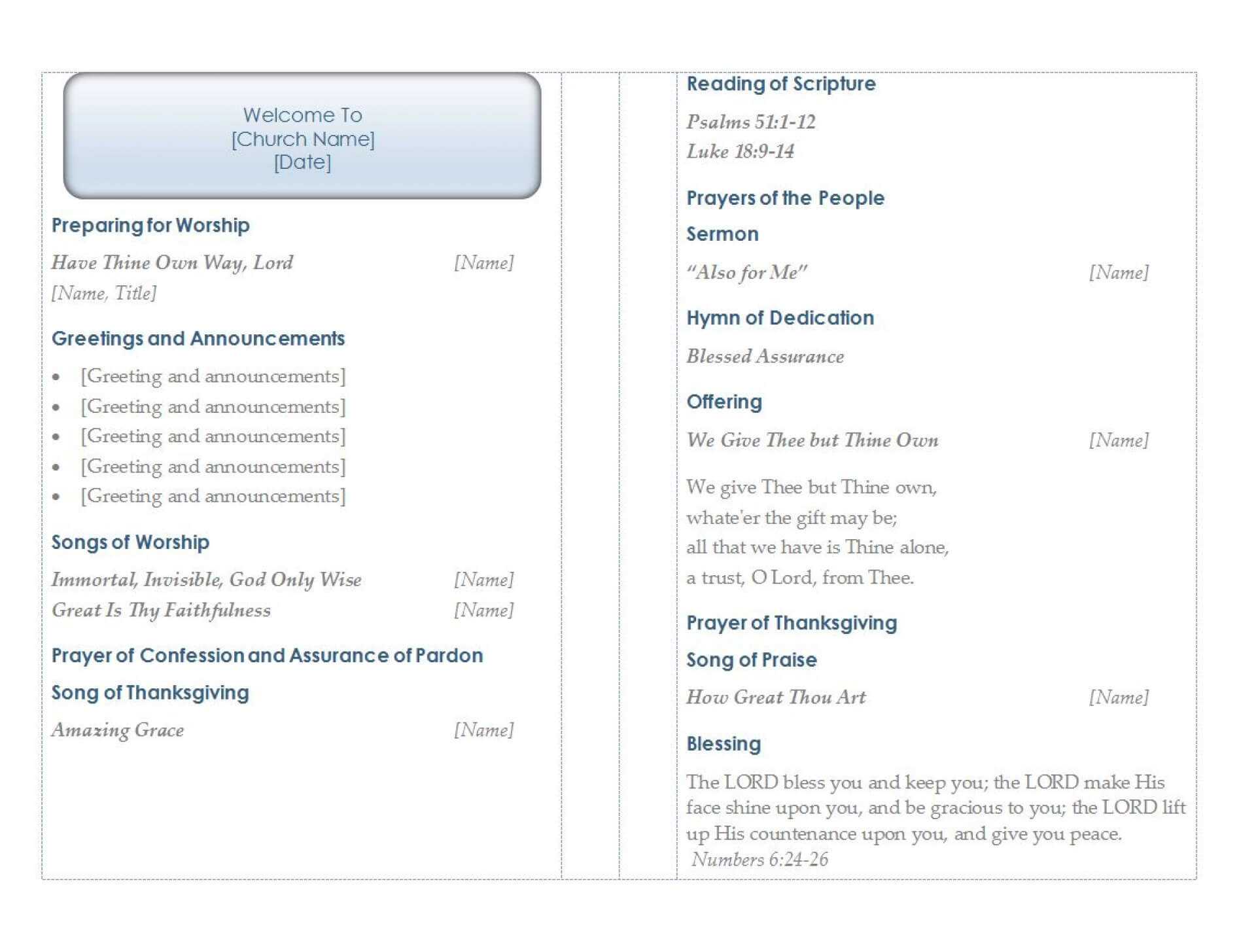 002 Church Program Template Bulletin Templates Word Striking For Church Program Templates Word