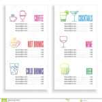 002 Drink Menu Template Free Vertical Color Cocktail Throughout Cocktail Menu Template Word Free