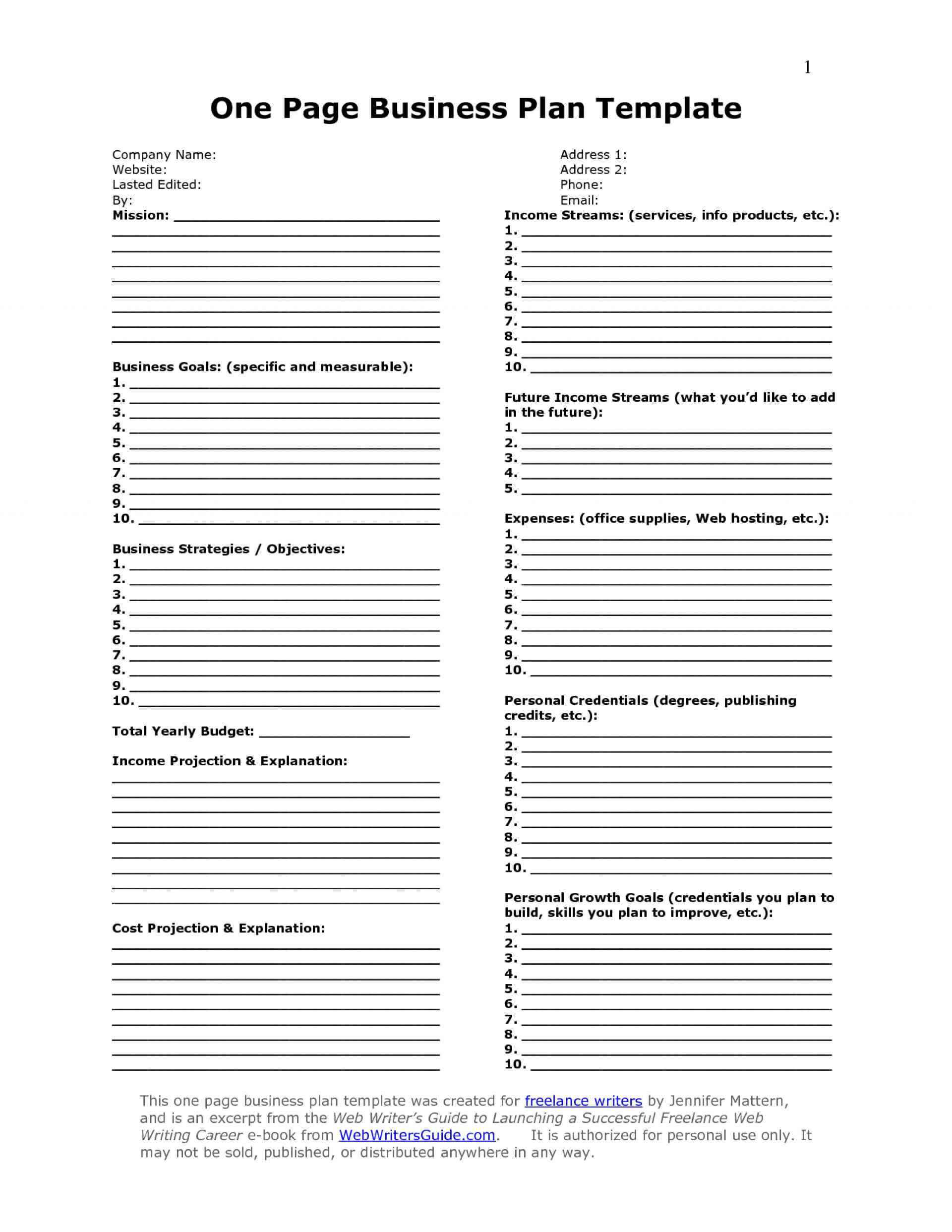 002 Free Business Plan Template 20Simple20Usiness Outline Inside Business Plan Template Free Word Document