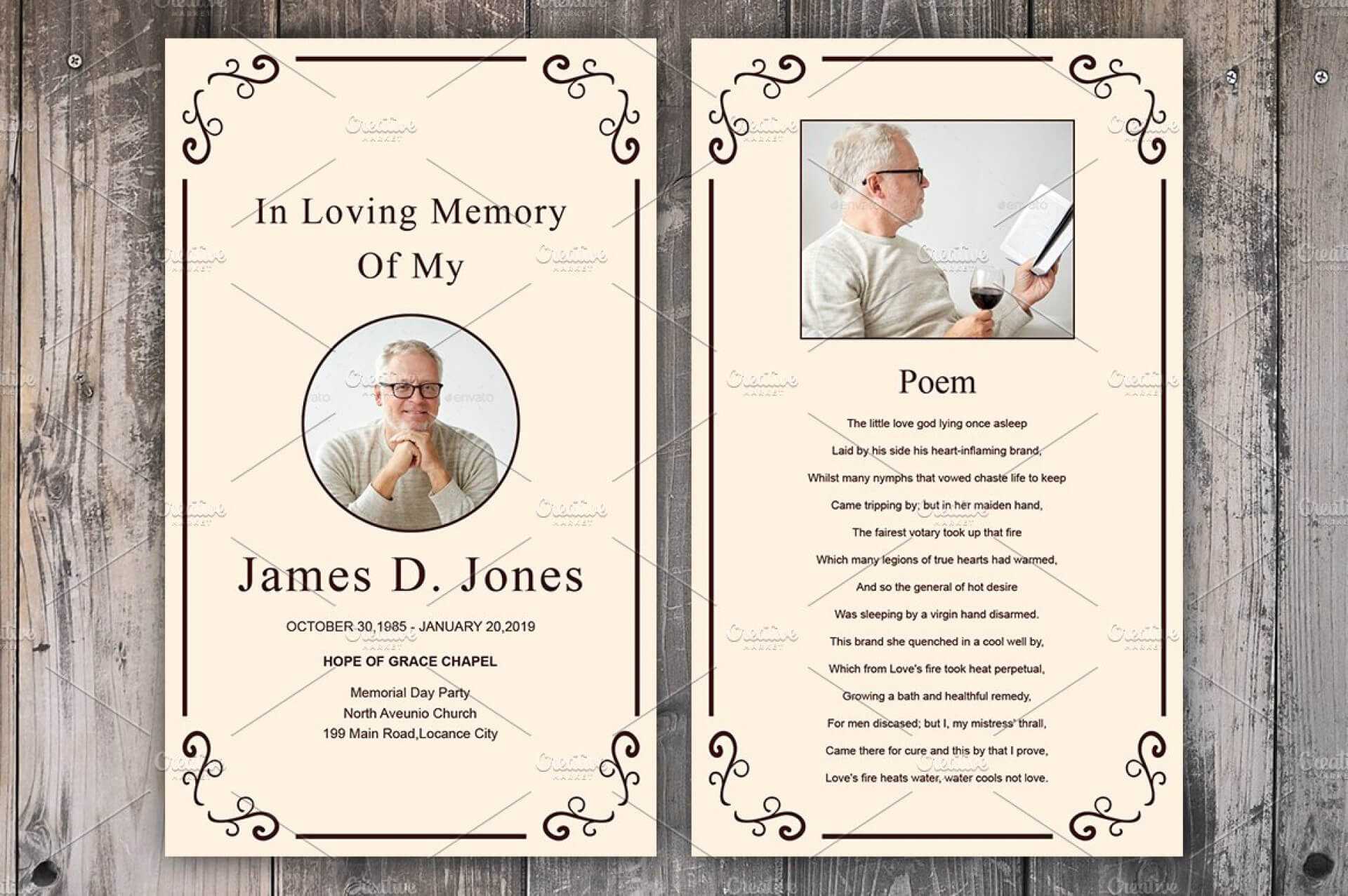 002 Memorial Card Template Free Download Singular Ideas Intended For Remembrance Cards Template Free