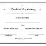 003 Template Ideas Certificate Of Authenticity Unforgettable Inside Certificate Of Authenticity Template