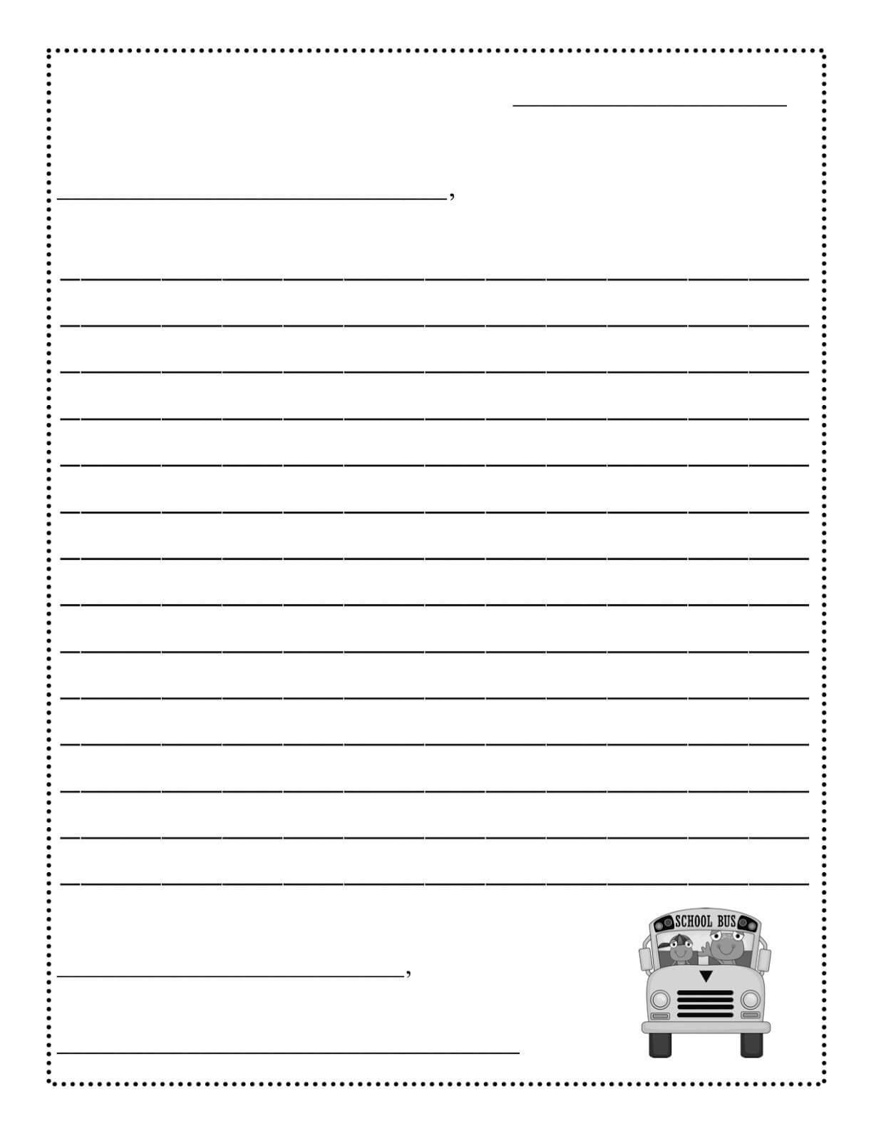 003 Template Ideas Free Letter Writing Blank Forudents Valid Inside Blank Letter Writing Template For Kids