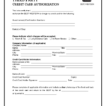 004 Credit Card Authorization Template Ideas Best Western With Credit Card Payment Form Template Pdf