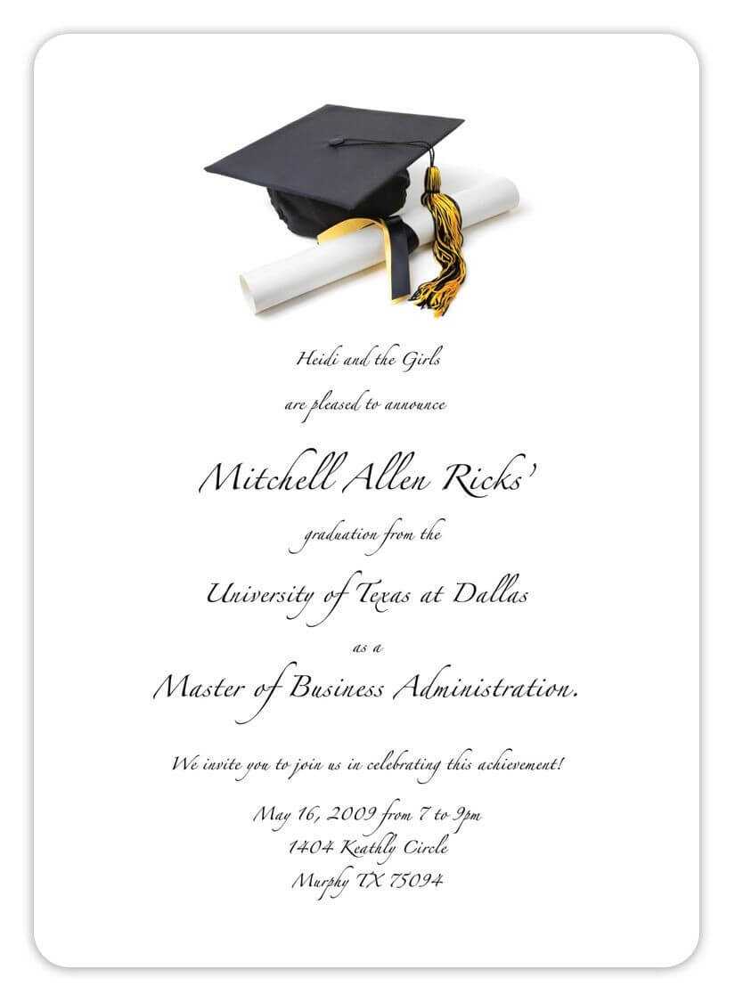 004 Graduation Invitation Templates Microsoft Word Template Inside Graduation Invitation Templates Microsoft Word