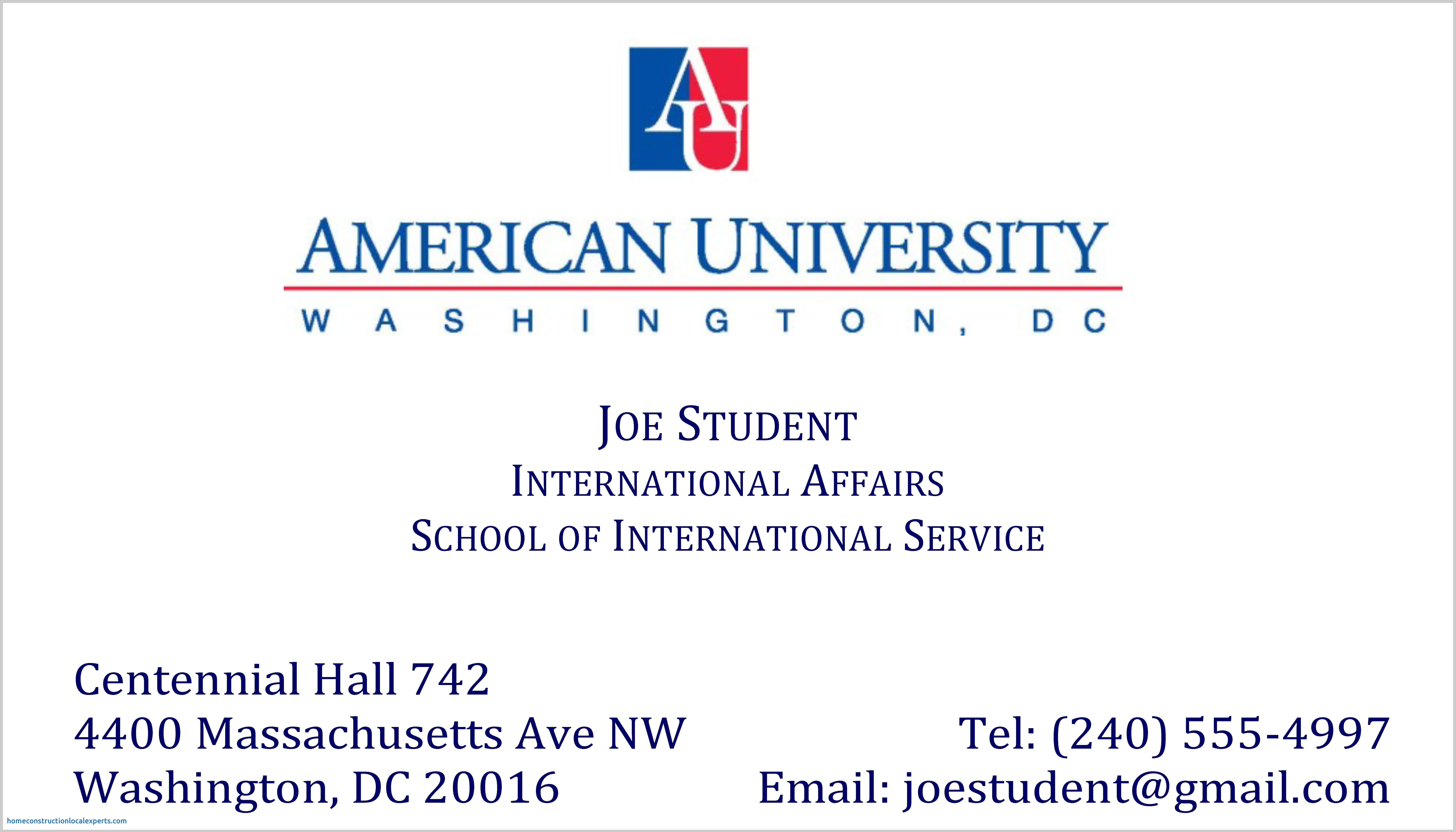 004 Student Business Card Template University Of Arizona Intended For Student Business Card Template