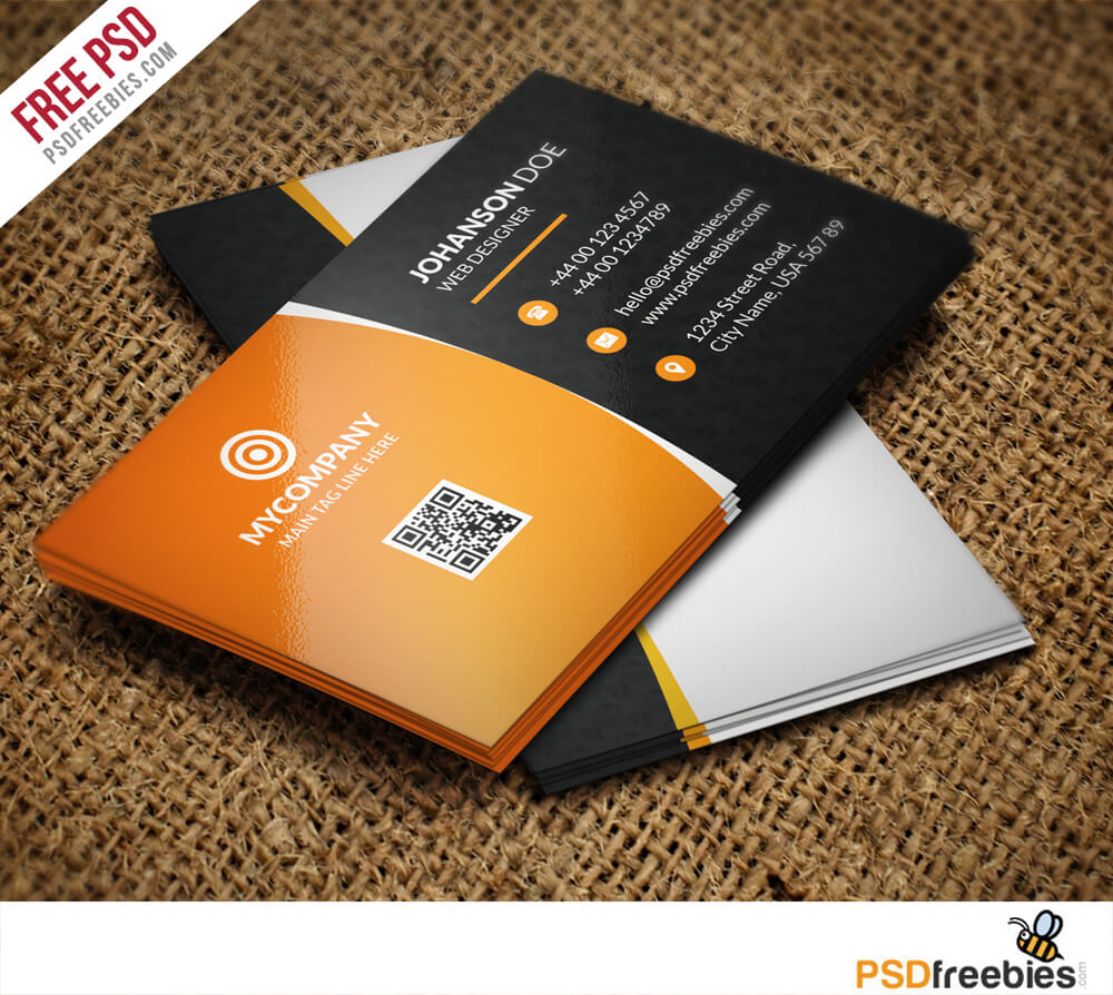 004 Template Ideas 55 Best Free Modern Business Car Psd Inside Business Card Template Photoshop Cs6