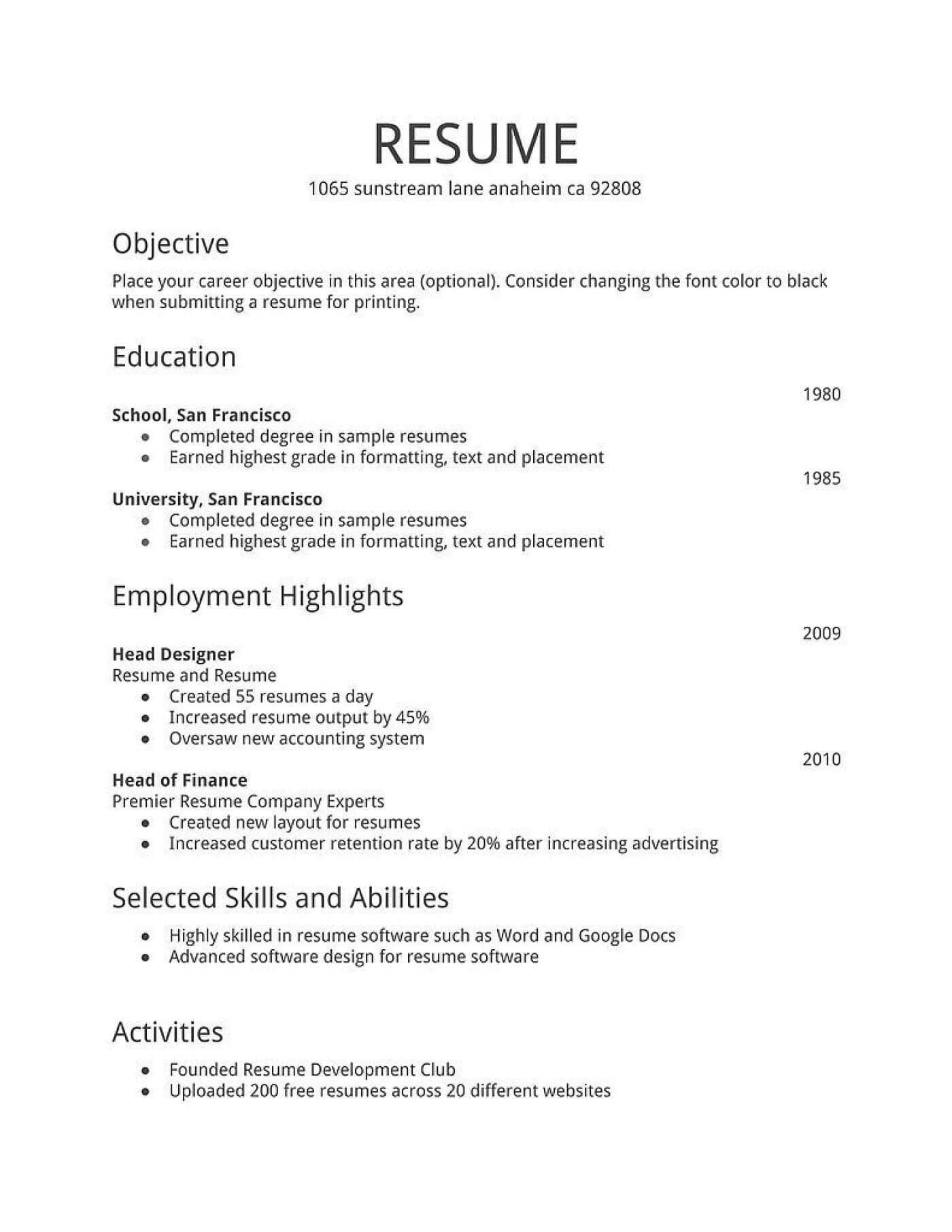 004 Template Ideas Free Basic Resume Templates Unforgettable In Free Basic Resume Templates Microsoft Word