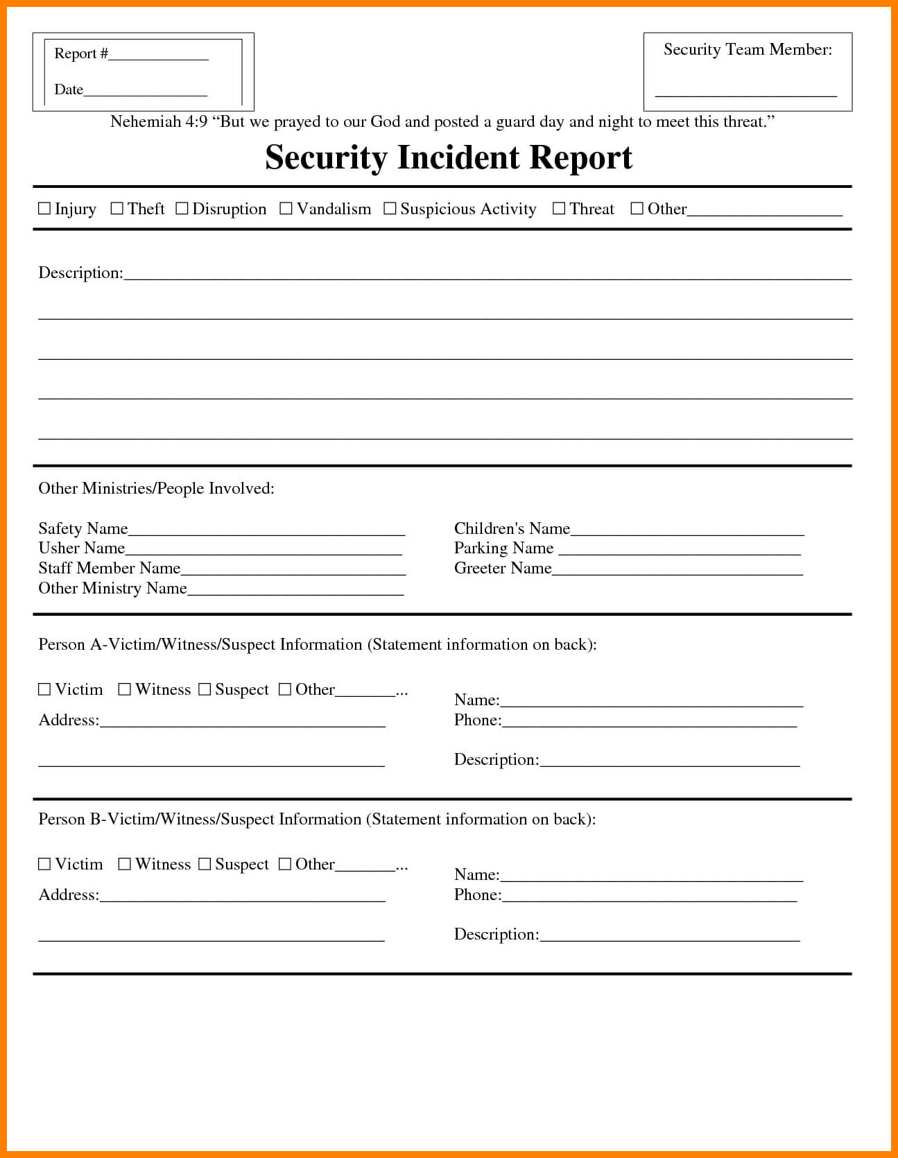 004 Template Ideas Security Incident Reports Uncategorized In Incident Report Form Template Doc