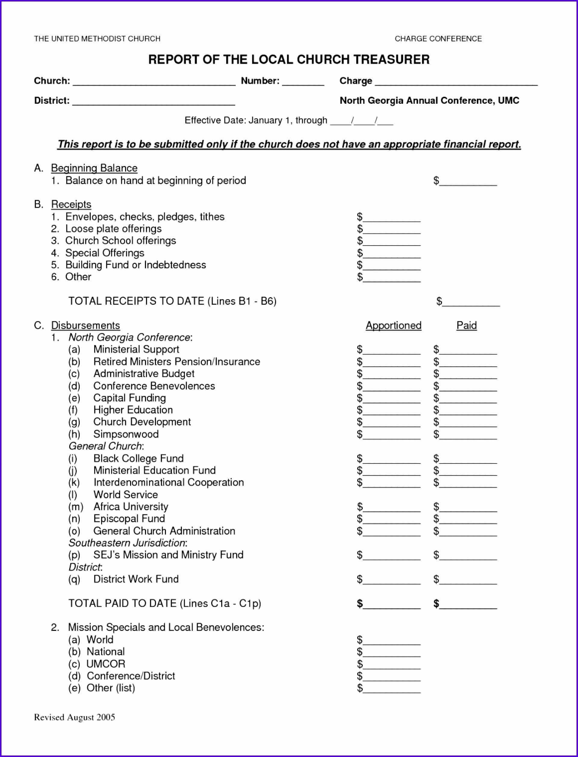 004 Treasurer Report Template Excel Financial Outstanding With Regard To Funding Report Template