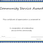 005 Community Service Certificate Template Length Of Best For Recognition Of Service Certificate Template