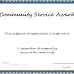 005 Community Service Certificate Template Length Of Best For Recognition Of Service Certificate Template