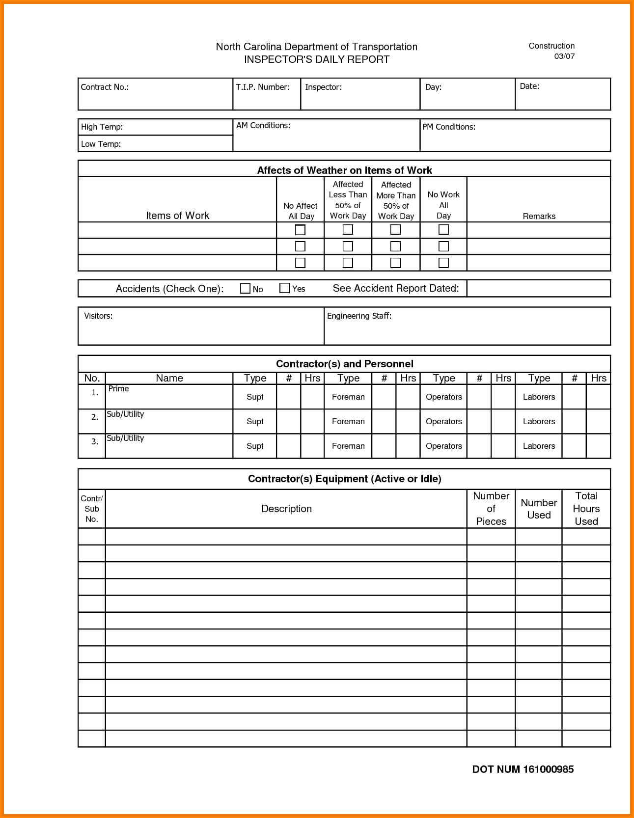 005 Construction Daily Report Template Excel Work Log With Daily Reports Construction Templates