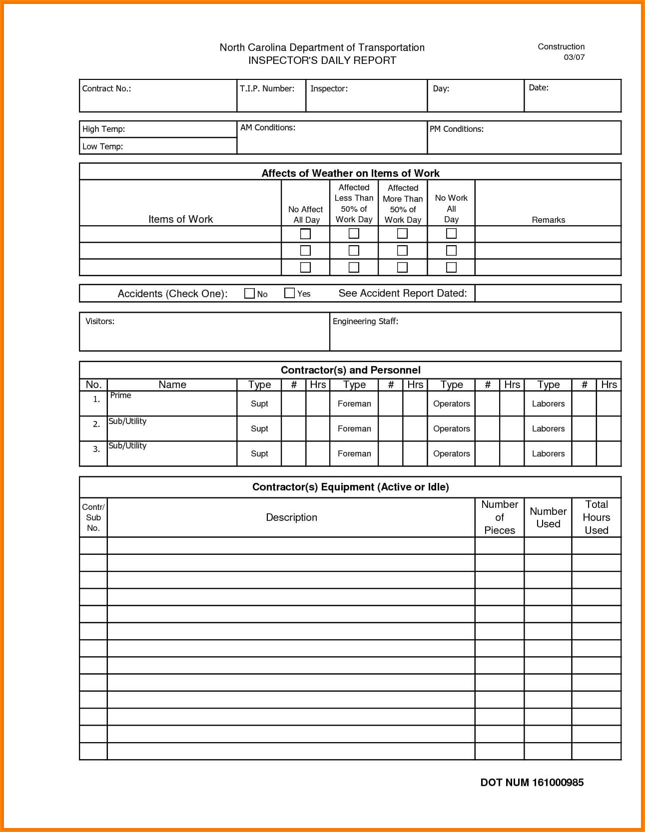 005 Construction Daily Report Template Excel Work Log With Daily Site Report Template