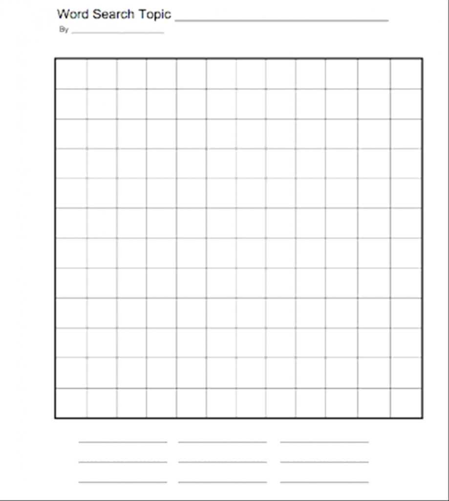 005 Free Printable Blank Word Search Template Wordsearch Regarding