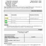 005 Project Management Status Report Template Progress Best regarding Funding Report Template