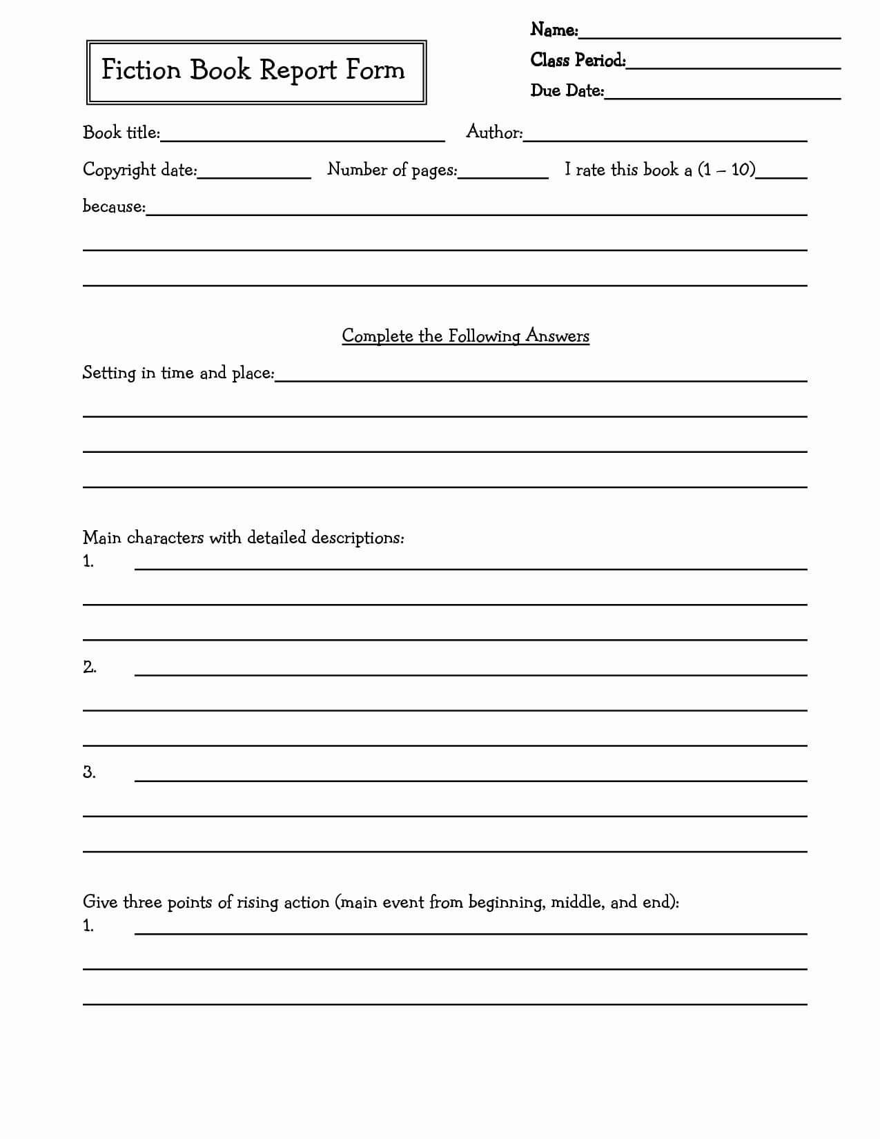 005 Template Ideas 6Th Grade Book Report Fearsome Blank Intended For Book Report Template Grade 1