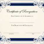 005 Template Ideas Certificate Of Recognition Certificates Intended For Template For Certificate Of Award