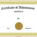 005 Template Ideas Free Family Reunion Certificates For Certificate Of Achievement Template For Kids