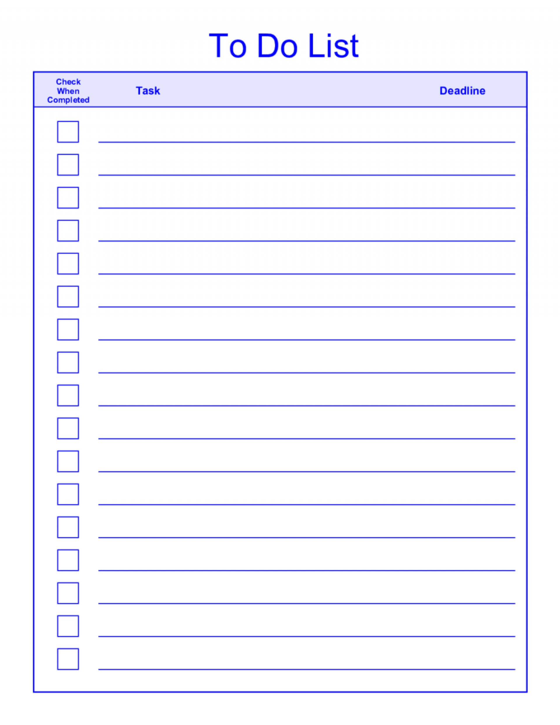 005 Things To Do List Template Pdf Ideas Unusual Printable For Blank Checklist Template Pdf