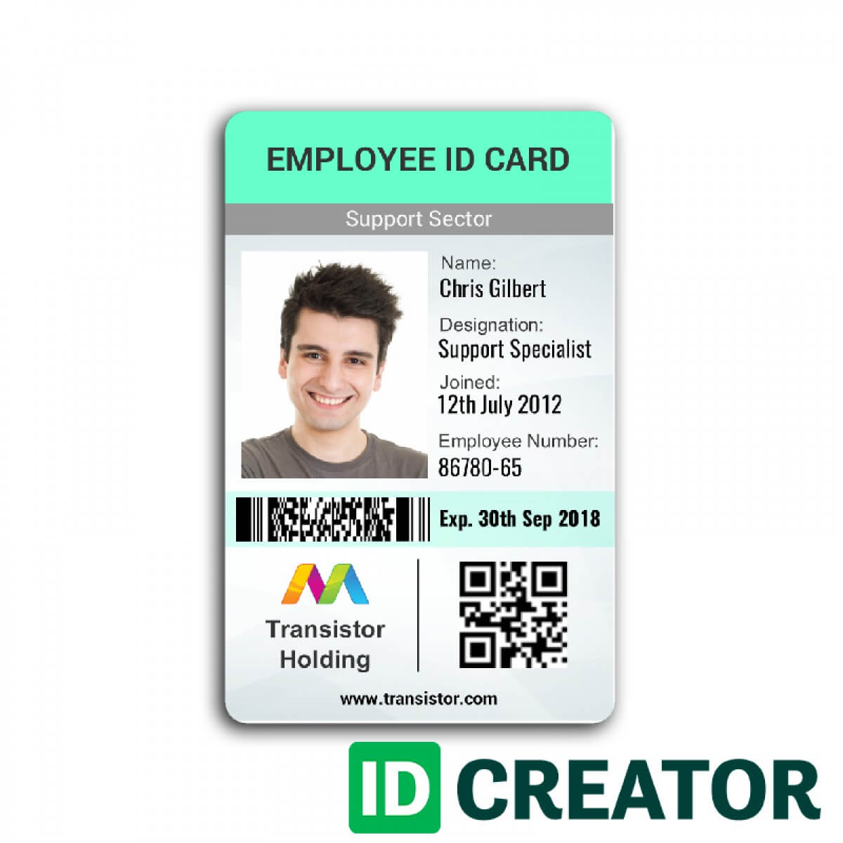 006 Employee Badge Template Vertical Id Card Ships Same Day With Regard To Id Card Template Word Free