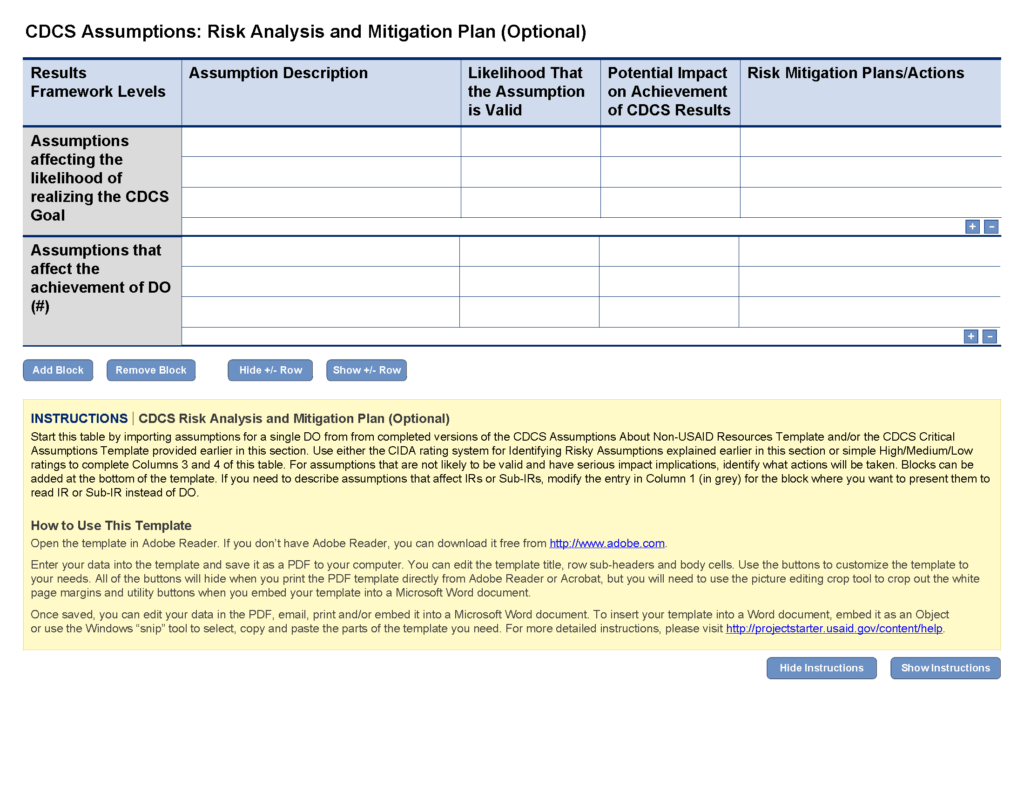 006 Plan Templates Risk Mitigation Template Examples 213366 with Risk ...