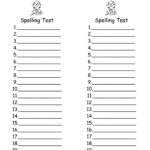 006 Printable Word Spelling Test Template Wondrous 20 Words In Test Template For Word