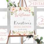 006 Template Ideas Bridal Shower Welcome Astounding Sign Within Free Bridal Shower Banner Template