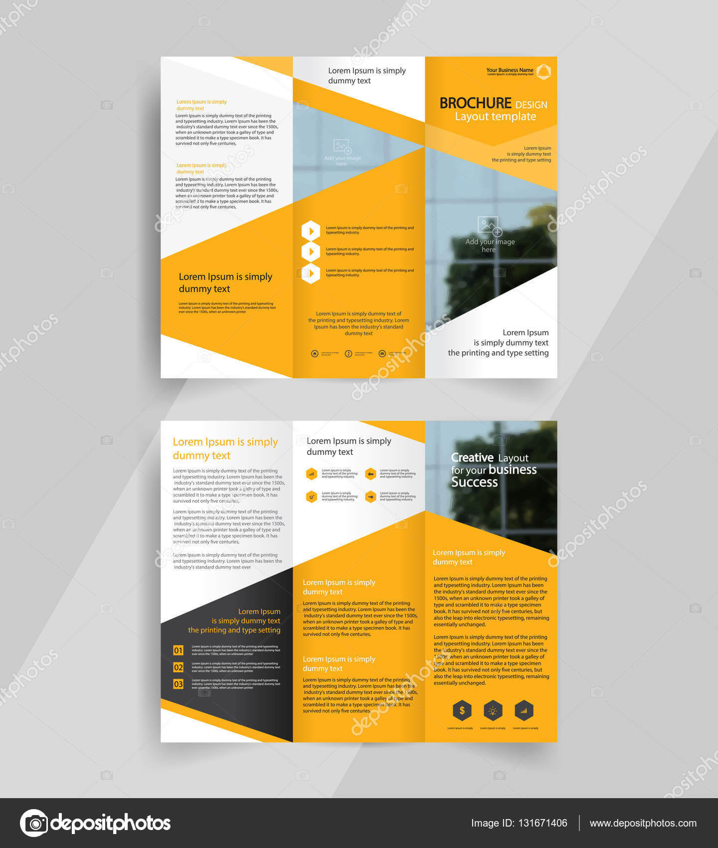 007 Depositphotos 131671406 Stock Illustration Business Tri With Regard To Brochure Template Illustrator Free Download