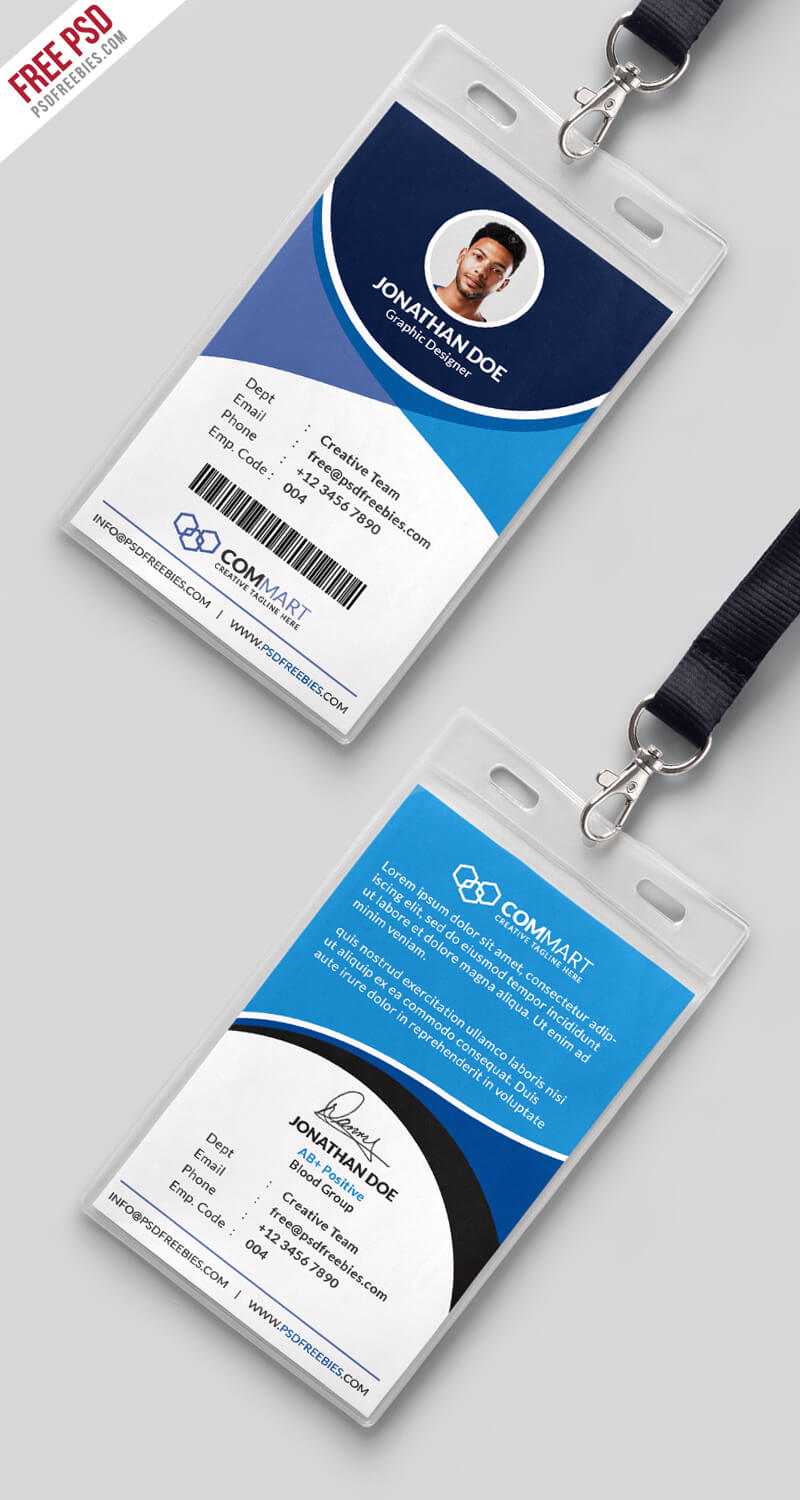 007 Id Card Templates Free Download Template Ideas Psd In Id Card Design Template Psd Free Download