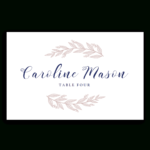 007 Name Place Cards Template Amazing Ideas Word Wedding With Wedding Place Card Template Free Word