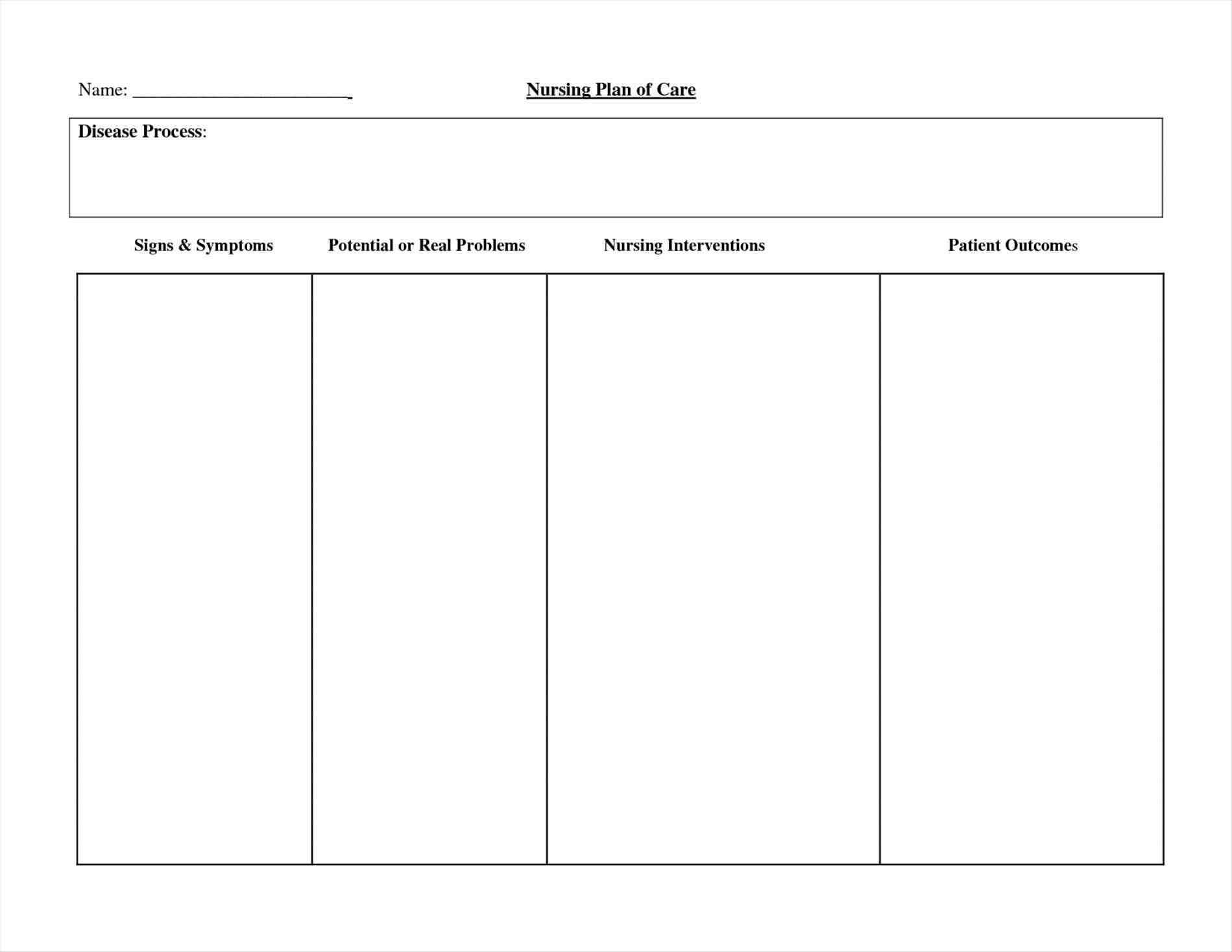 007 Nursing Care Plan Templates Blank Free Template Art Intended For Nursing Care Plan Templates Blank