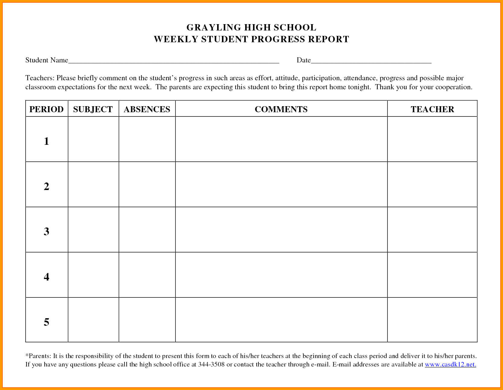 007 Student Progress Report Template Ideas Format Beautiful With High School Progress Report Template