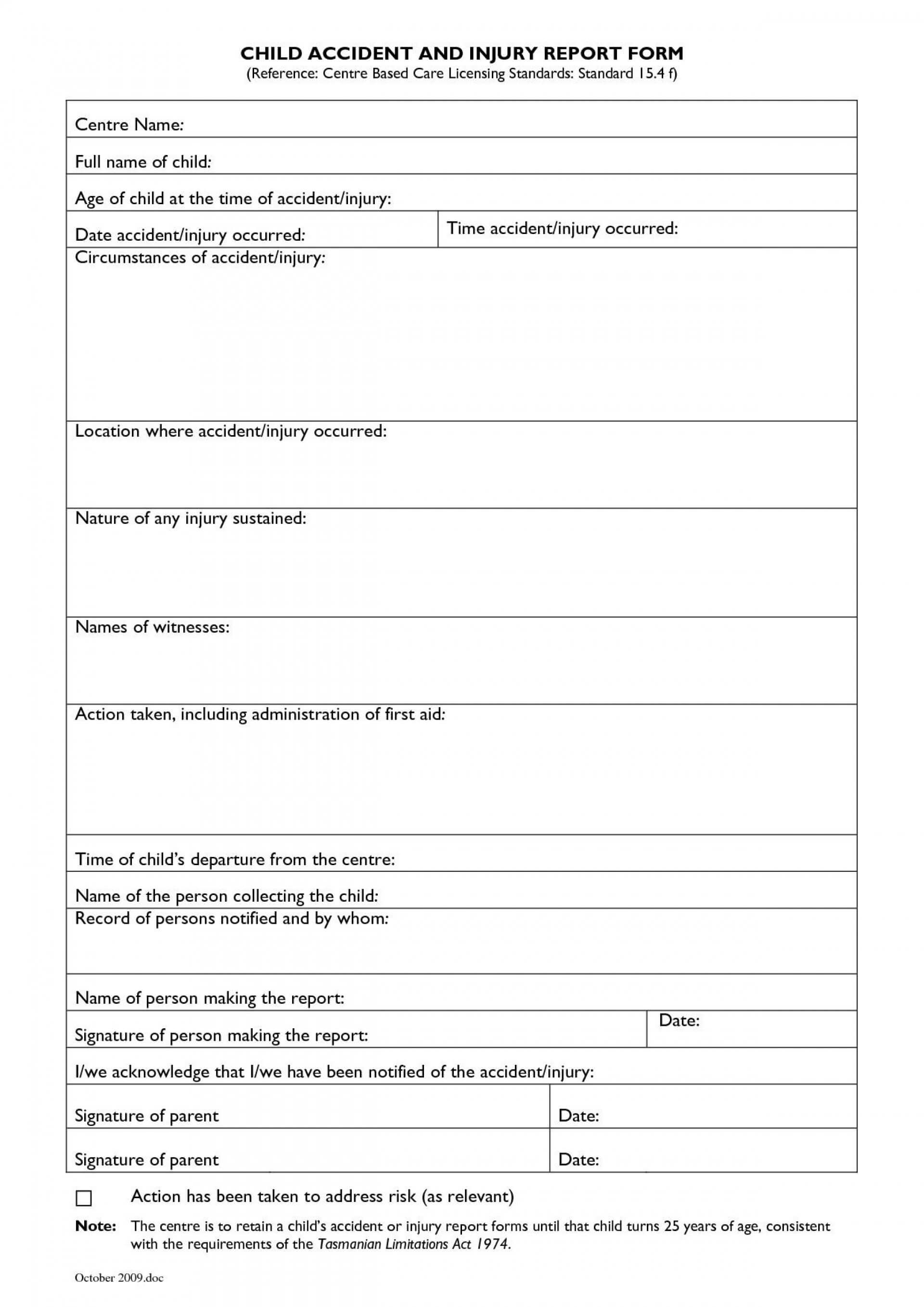 007 Template Ideas Accident Reporting Form Templates Report Inside First Aid Incident Report Form Template
