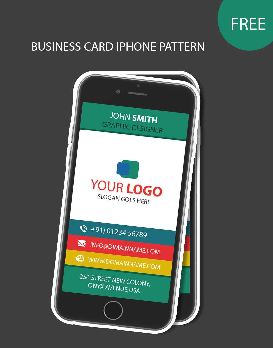 007 Template Ideas Iphone Pattern Business Archaicawful Card With Iphone Business Card Template