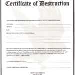 008 Certificate Of Destruction Form 241910 Template Throughout Hard Drive Destruction Certificate Template