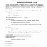 008 Event Sponsorship Form Template Sponsor Forms Luxury For Sponsor Card Template