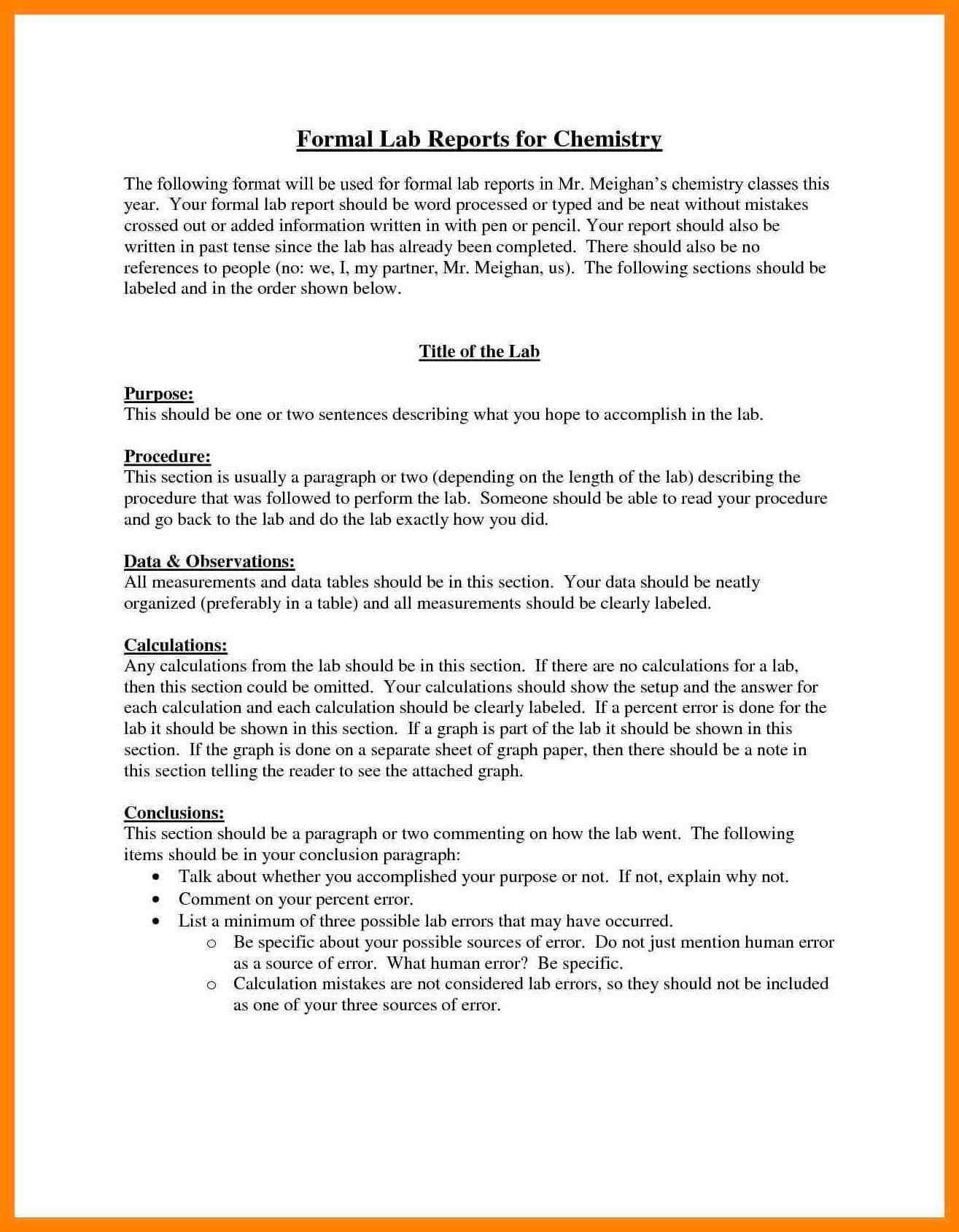 008 Formal Lab Report Template Ideas Frightening Chemistry Regarding Lab Report Template Chemistry