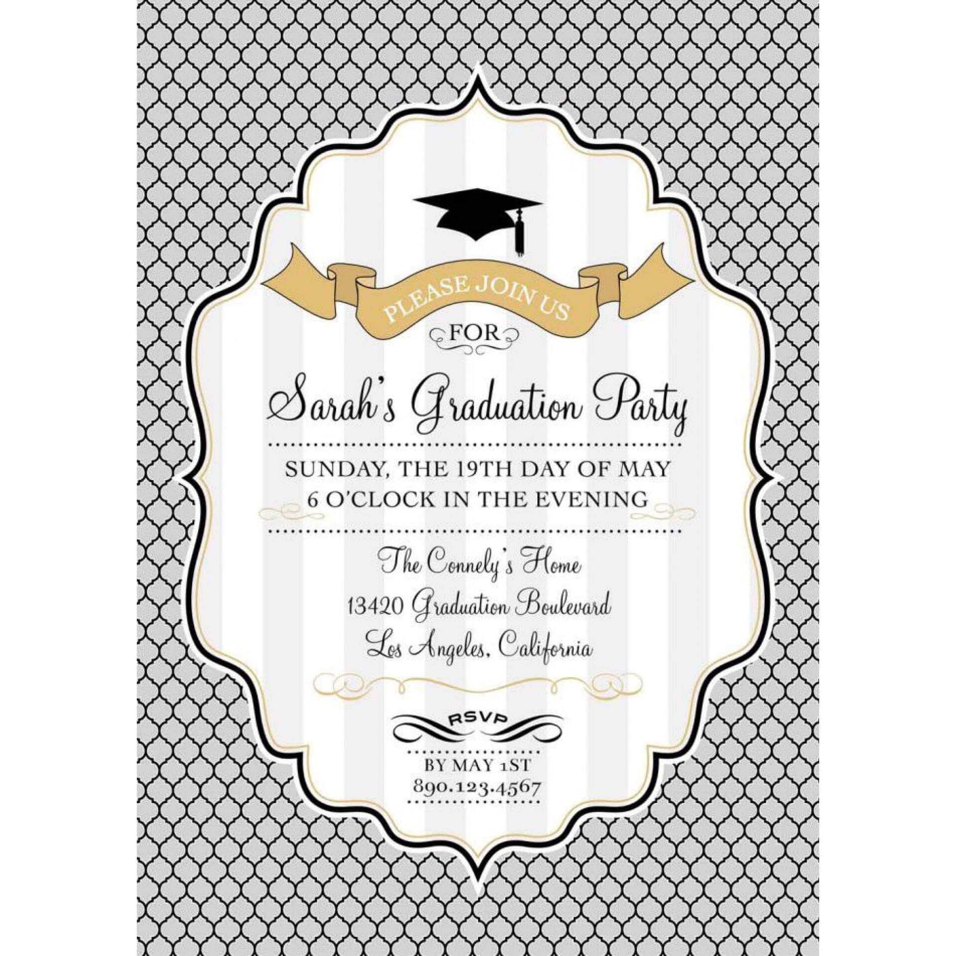 008 Free Graduation Party Invitation Templates Template Regarding Graduation Party Invitation Templates Free Word