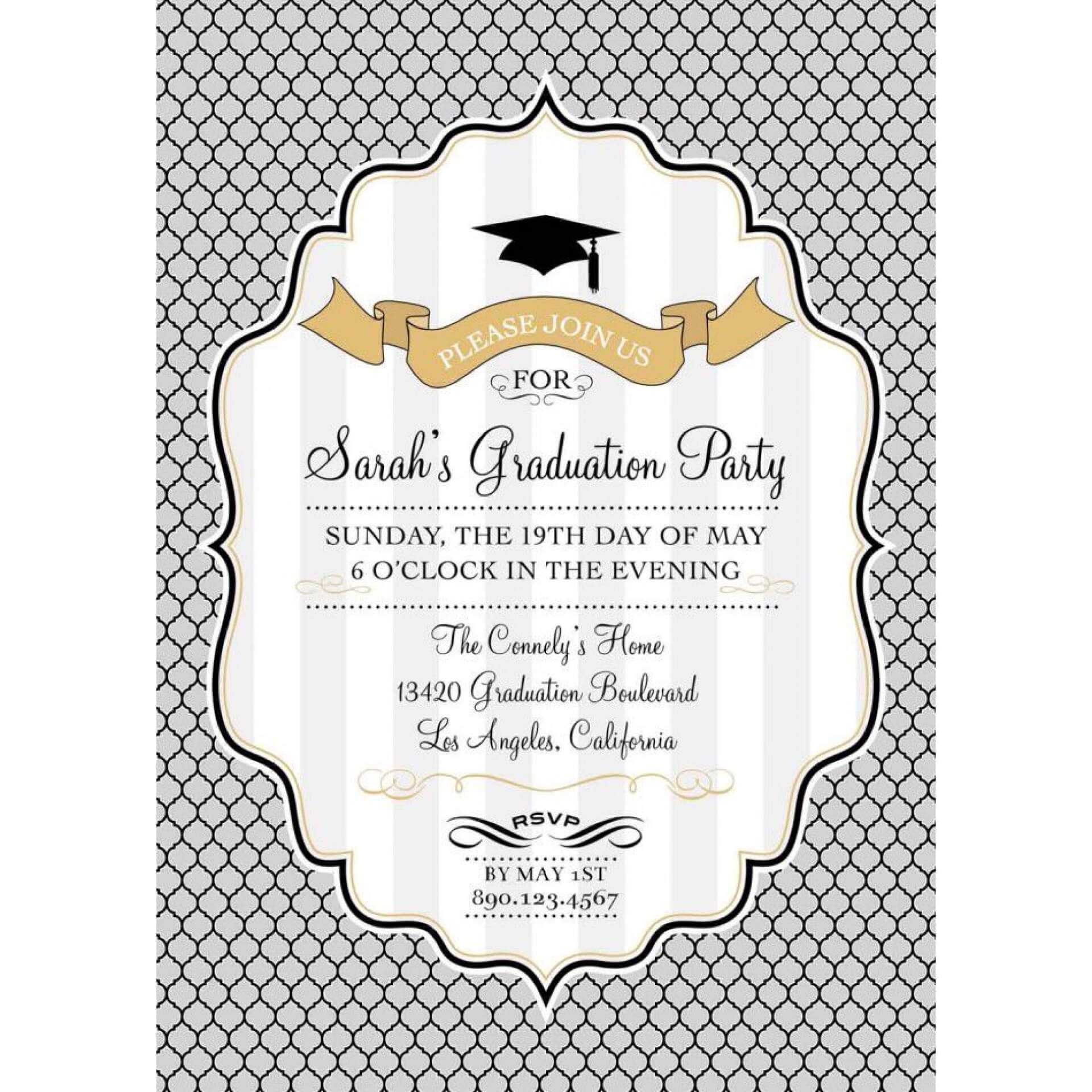 008 Free Graduation Party Invitation Templates Template Regarding Graduation Party Invitation Templates Free Word