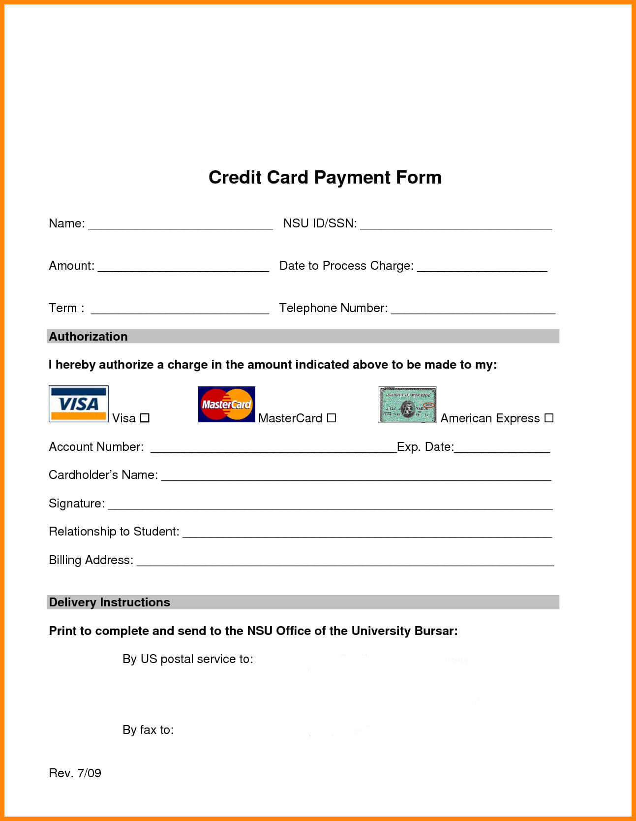 008 Order Form Template With Credit Card Information 9 Inside Order Form With Credit Card Template