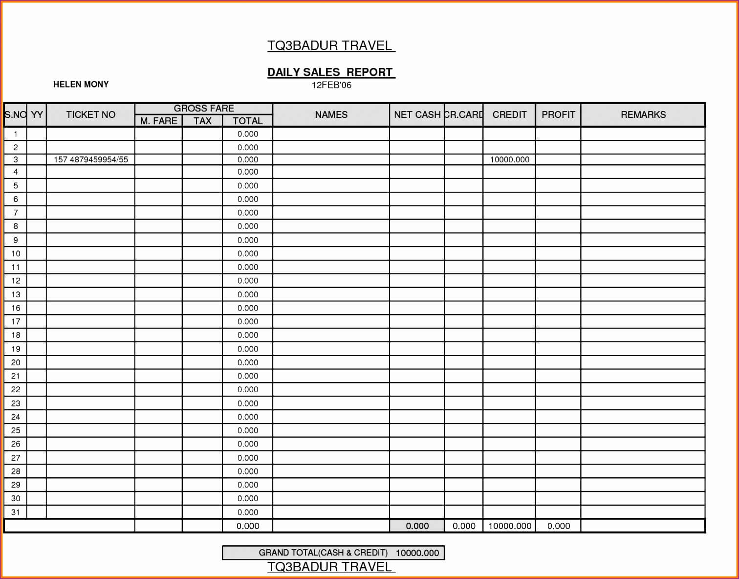 009 Excel Sales Report Template For Daily Exceltemplates And In Excel Sales Report Template Free Download