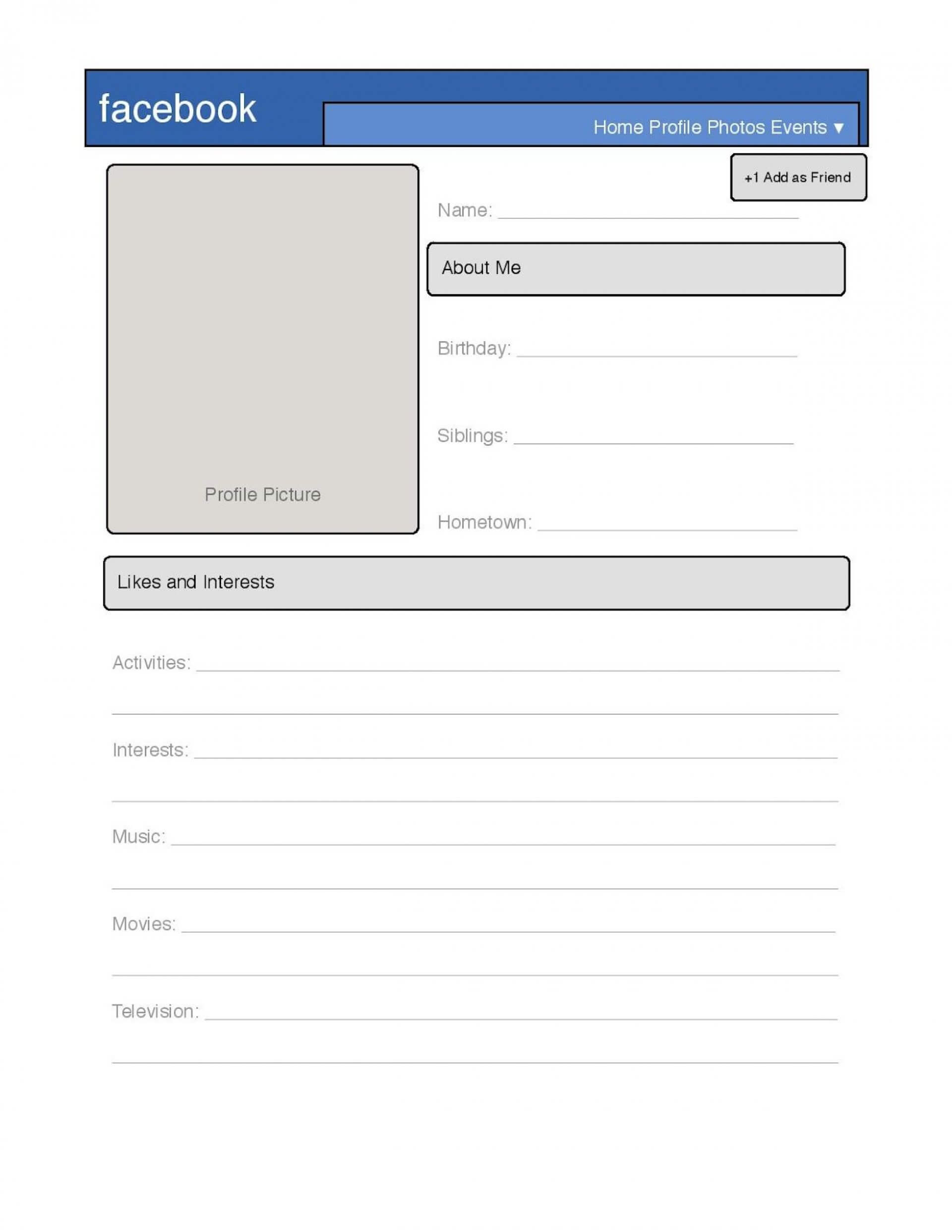 009 In Case Blank Facebook Page Template Ideas For Word With Regard To Html5 Blank Page Template