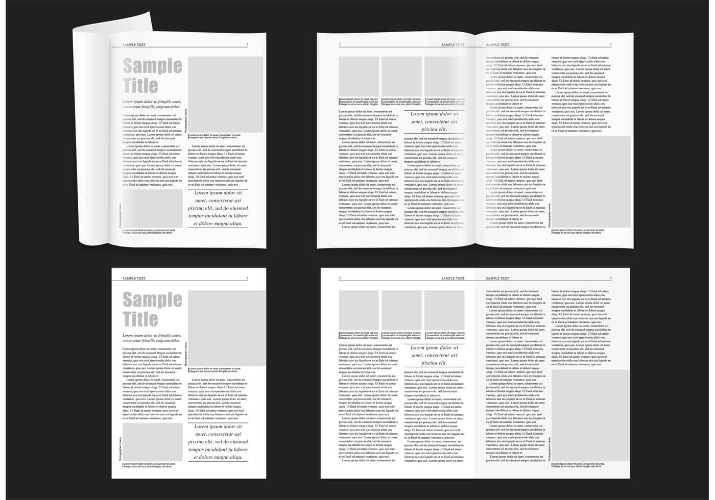 009 Magazine Template For Microsoft Word Minimal Layout With Regard To Magazine Template For Microsoft Word