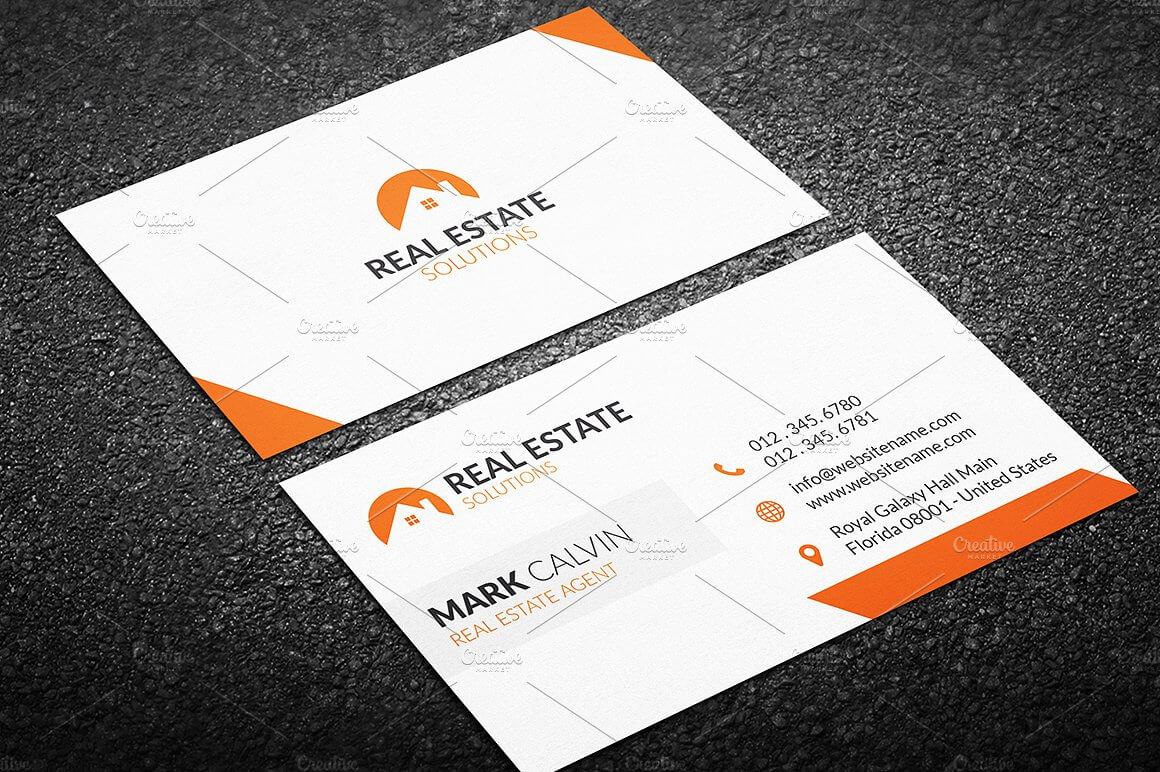 009 Real Estate Business Card Template Creative In Real Estate Business Cards Templates Free