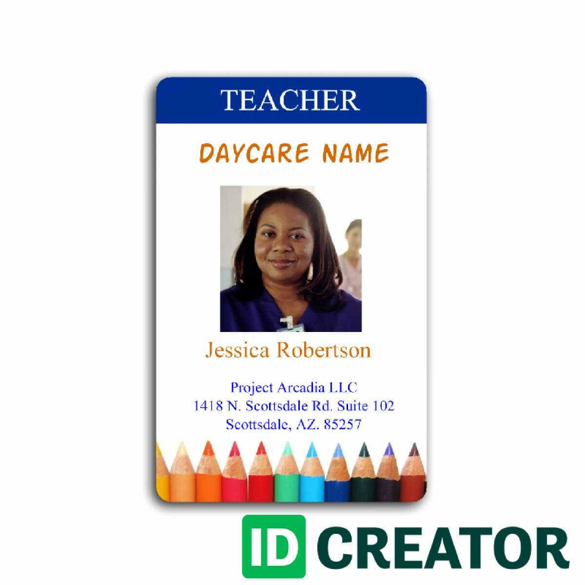 009 School Id Card Template Free Teacher Elegant Employee with regard to Teacher Id Card Template