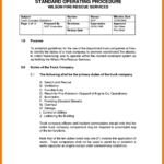 009 Standard Operating Procedure Manual Template Top Ideas Throughout Procedure Manual Template Word Free