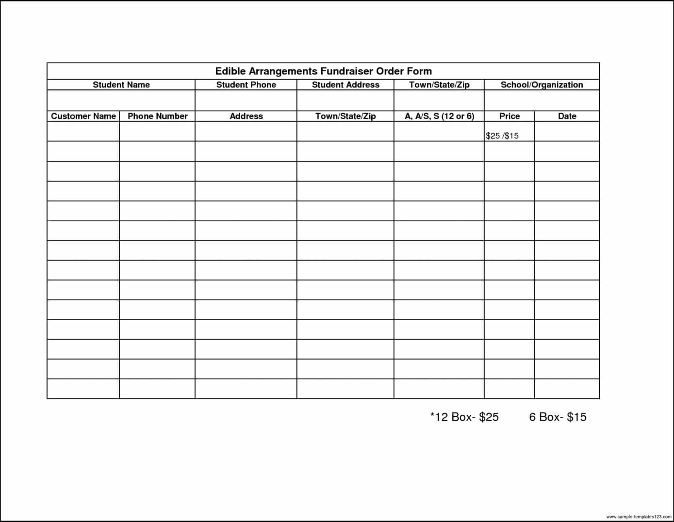 010 Blank Fundraiser Order Form Template Final Photos Intended For Blank Fundraiser Order Form Template